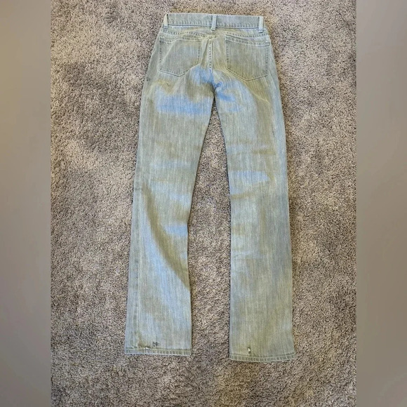 Forever 21 Grey Straight Leg Jeans Distressed Wear Marks Size 24 - Picture 7 of 10